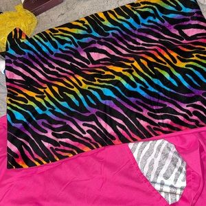 Rainbow zebra print pillow cases